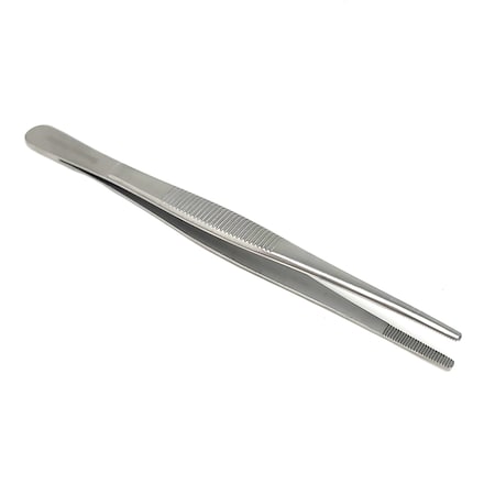 A2Z Scilab Utility Tweezers Straight Serrated Jaws 5.5 Inch L, Stainless Steel A2Z-ZR974